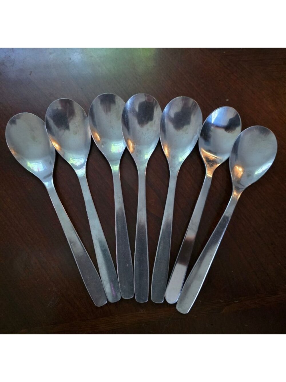 Set Of 7 Ikea Stainless Steel Spoons Flatware Silverware Durable Polished Finish